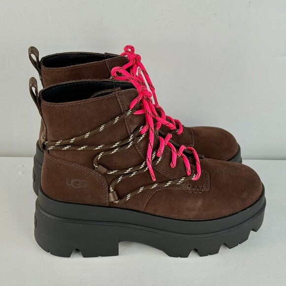 8.5 - Women's UGG Brisbane Platform Waterproof Leather Boots - Picture 2 of 9